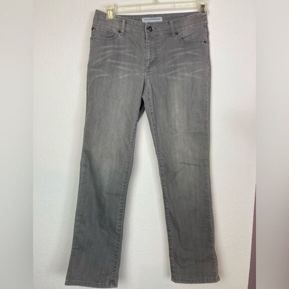 Chicos Platinum Gray Jeans w/ stretch size 0S Chicos NWOT - Picture 1 of 8